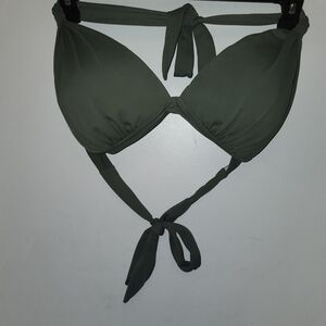 Olive Green Triangle Bikini Top XL